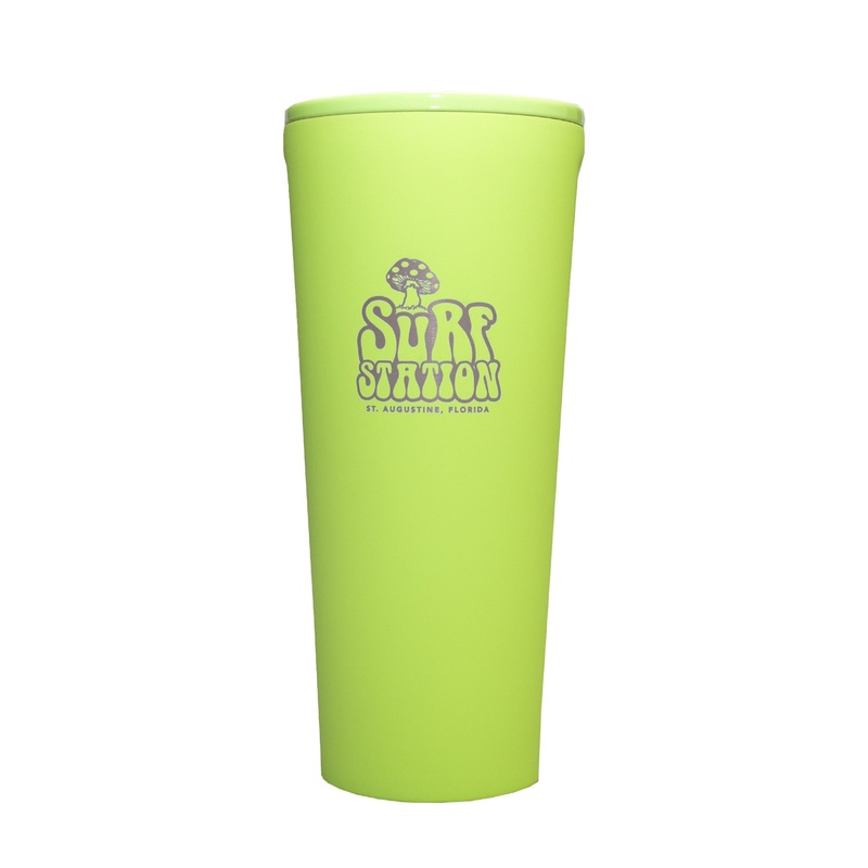 Corkcicle x Surf Station Shroom 24oz Tumbler – Neon Lights Citron