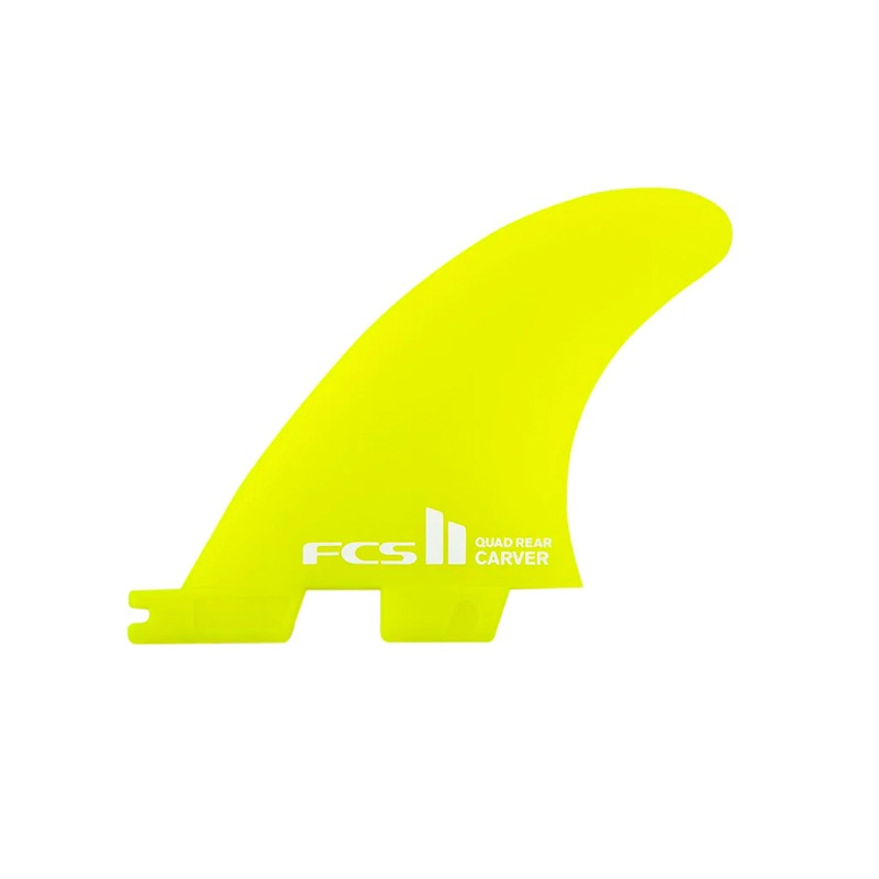 FCS II Carver Neo Glass Quad Rear Twin Surfboard Fins – Small/Yellow