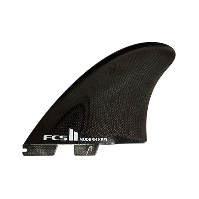 FCS II Modern Keel Performance Glass Twin Surfboard Fins – Black