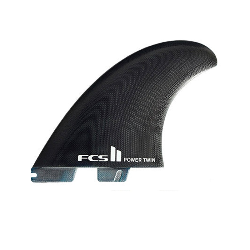 FCS II Power Twin Performance Glass Twin Surfboard Fins – Black
