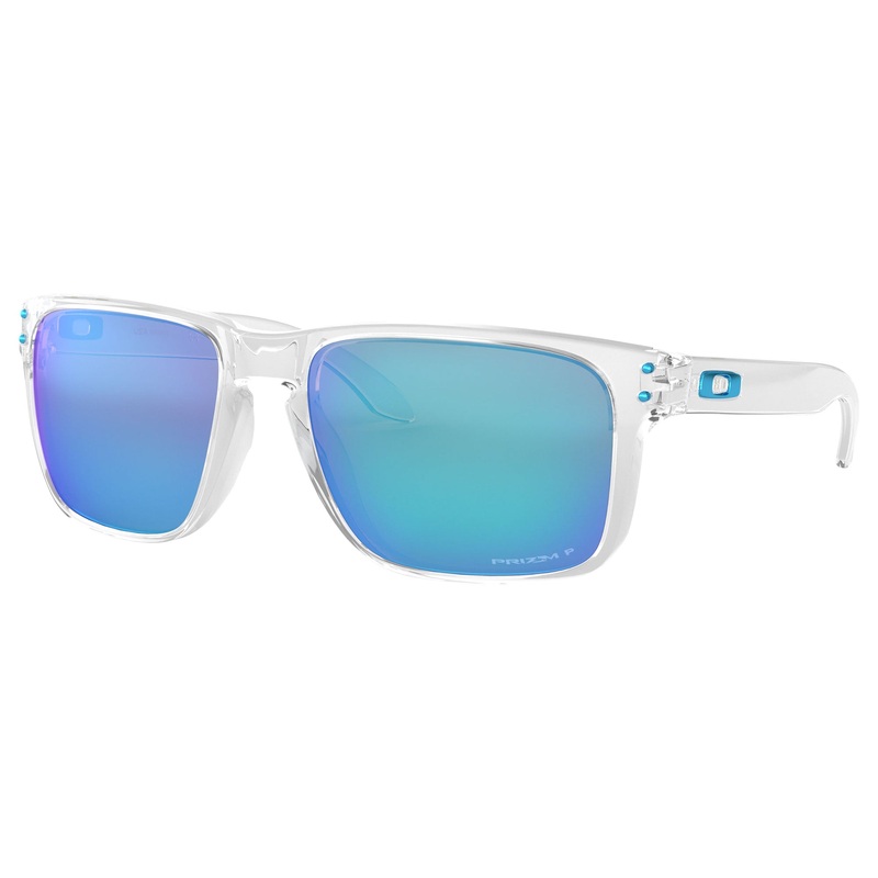 Oakley Holbrook XL Men’s Sunglasses – Polished Clear/Prizm Sapphire Polarized