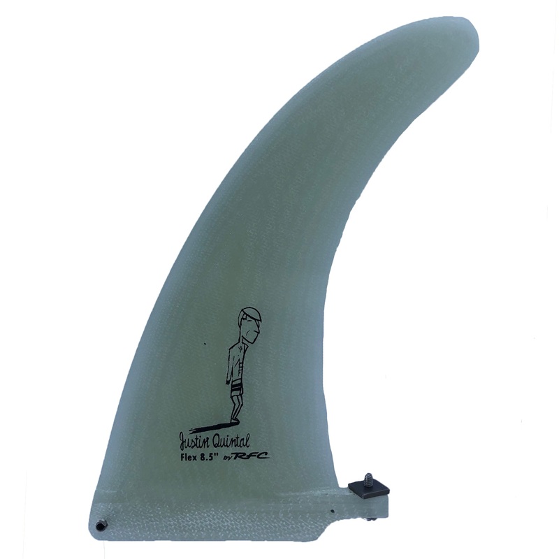 Rainbow Fin Co. Justin Quintal Flex Longboard Fin – 7.5″/Clear