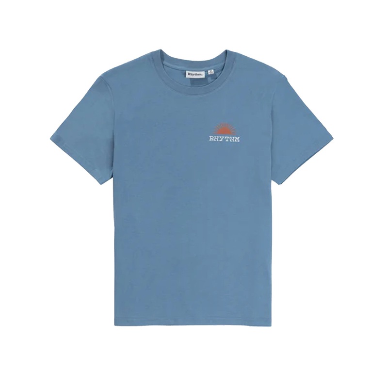 Rhythm Awake Men’s S/S T-Shirt – Vintage Blue