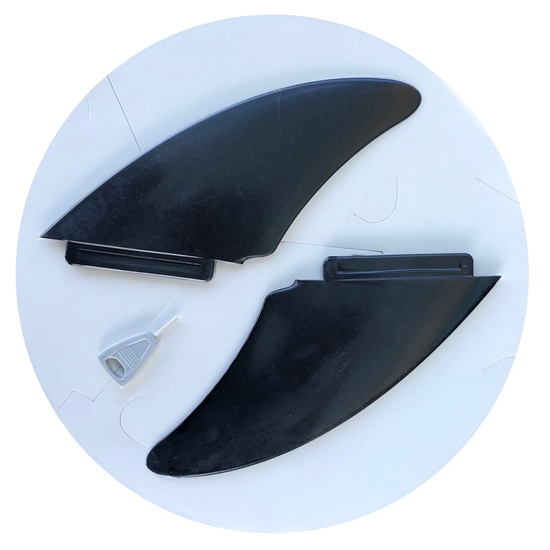 Storm Blade Split Keel Slot Box Twin Surfboard Fins – 4.5″/Black