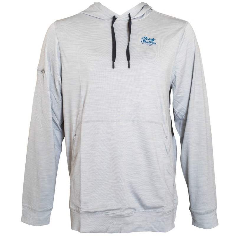 Surf Station Helm Mechanic Hybrid Men’s Hoodie – Light Grey