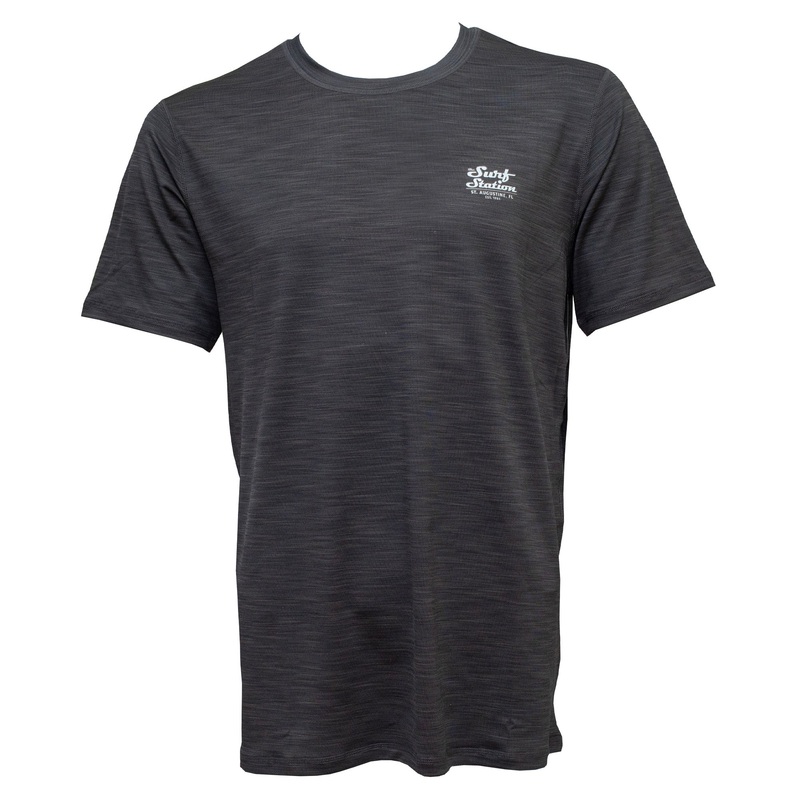 Surf Station Hybrid Mechanic Men’s S/S Rashguard – Charcoal