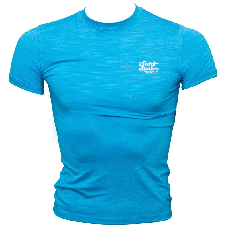 Surf Station Hybrid Mechanic Youth Boy’s S/S Rashguard – Blue