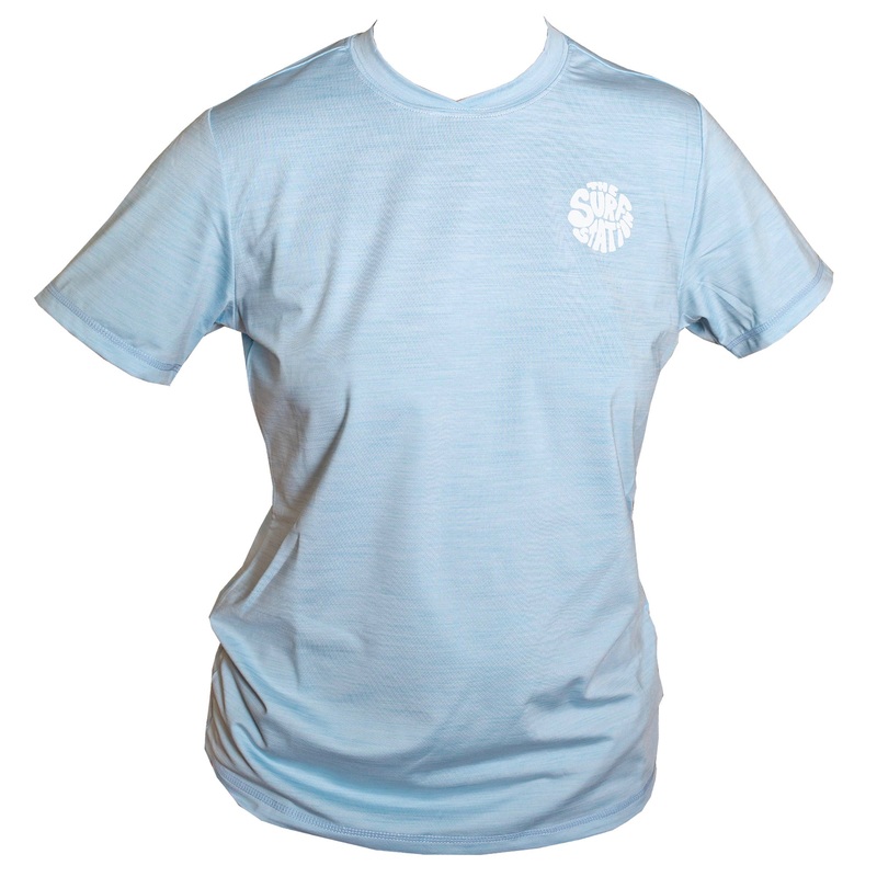 Surf Station Malibu Women’s S/S Rashguard – Heather Blue