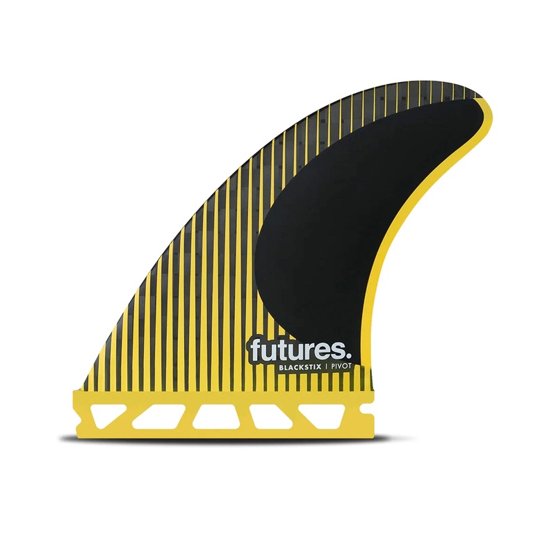Futures P6 Blackstix Tri Surfboard Fins – Medium/Yellow