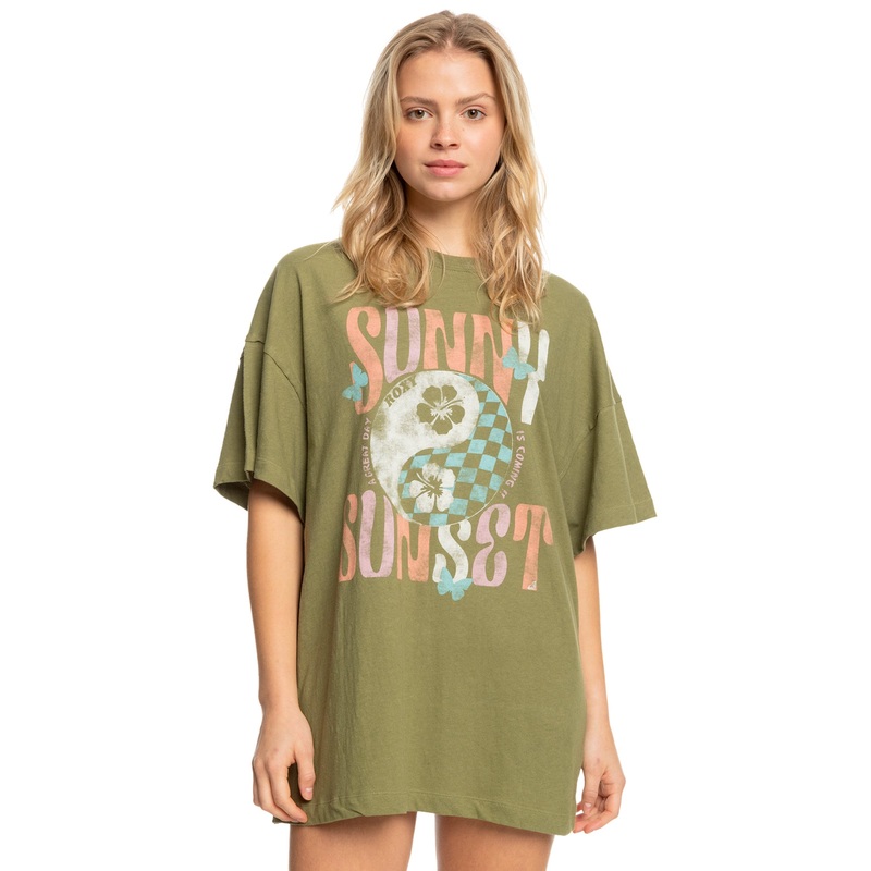 Roxy Sweet Janis II Oversized Women’s S/S T-Shirt – Green