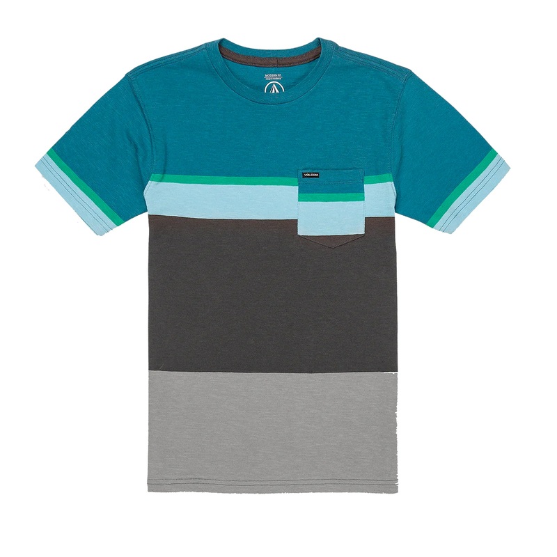 Volcom Stone Blocker Youth Boy’s S/S T-Shirt – Blue