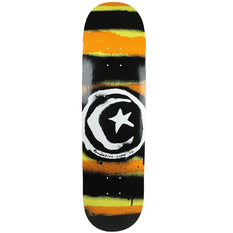 Foundation Star & Moon Distress 8.25″ Skateboard Deck