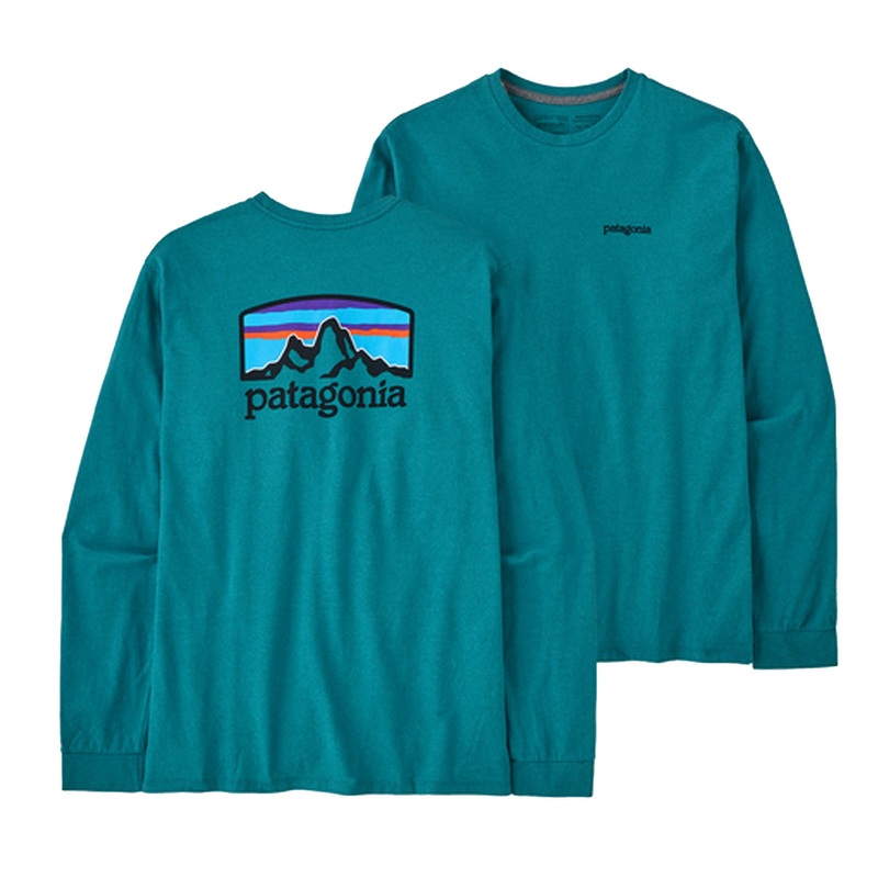 Patagonia Fitz Roy Horizons Responsibili-Tee Men’s L/S Shirt – Belay Blue