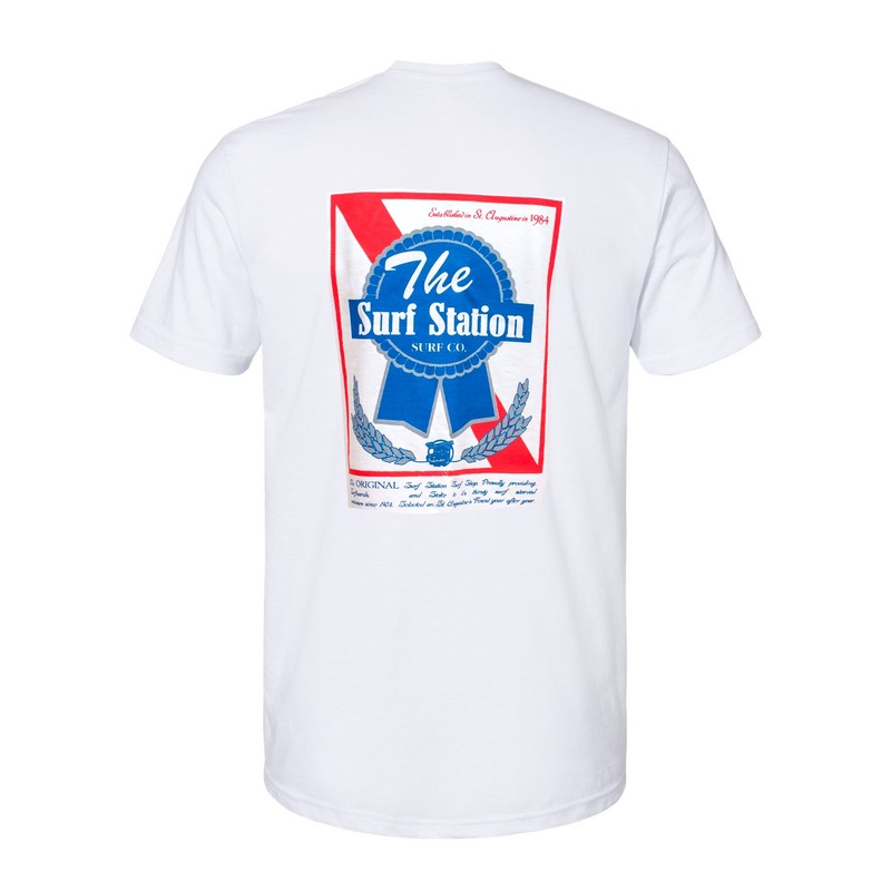 Surf Station Pabst Surf Co Men’s S/S T-Shirt – White