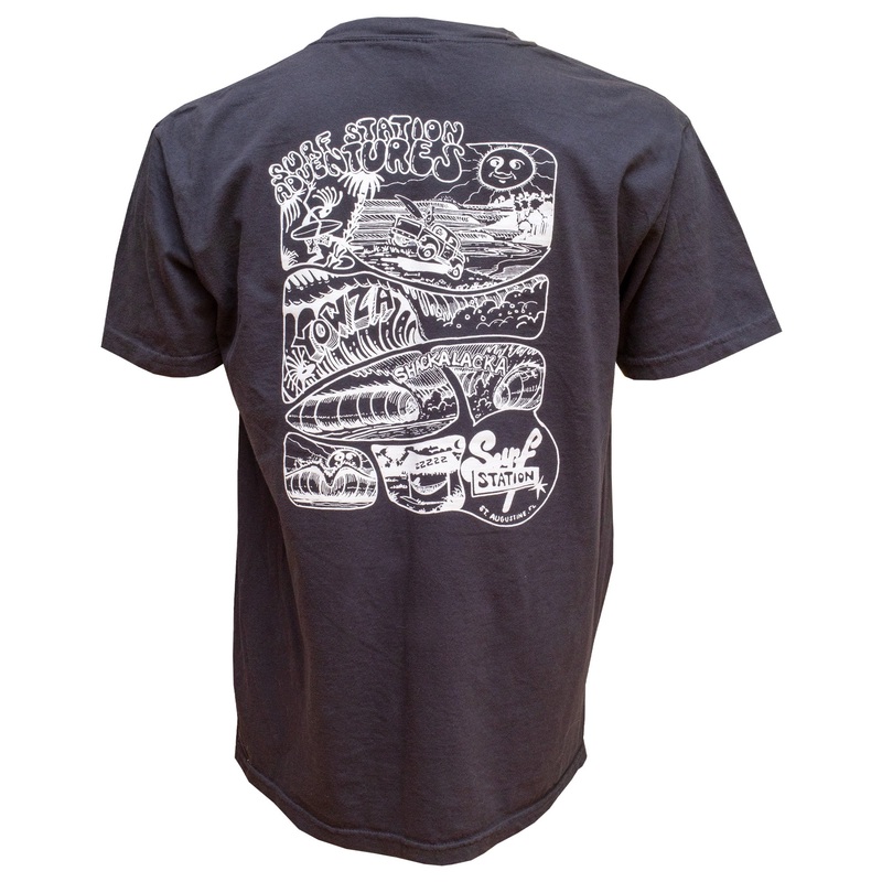 Surf Station x Stewart Maxcy Adventures Men’s S/S T-Shirt – Black