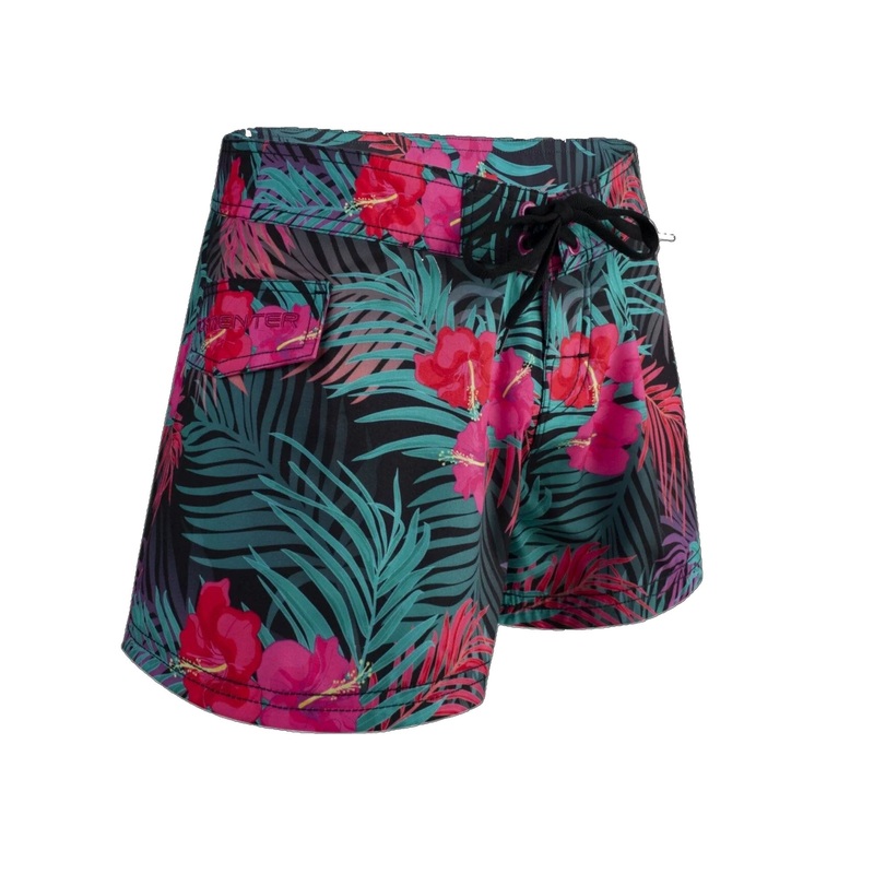 Tormenter Hibiscus 3.5″ Women’s Boardshorts – Black