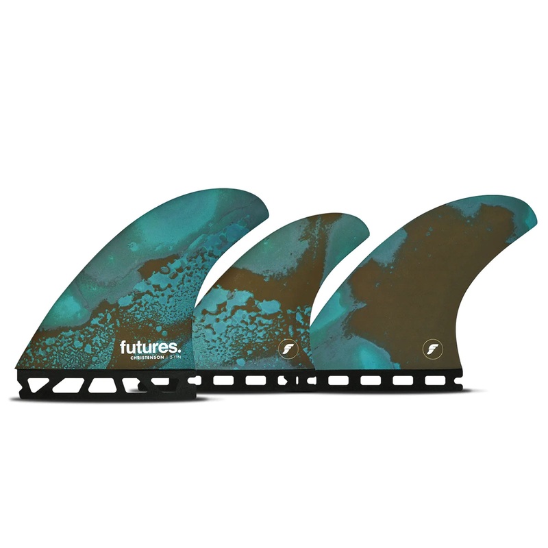 Futures Christenson HC 5-Fin Surfboard Fins – Medium/Blue