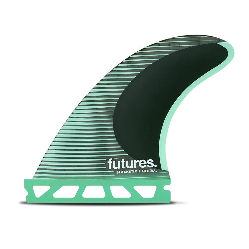 Futures F4 Blackstix Tri Surfboard Fins – Small/Green