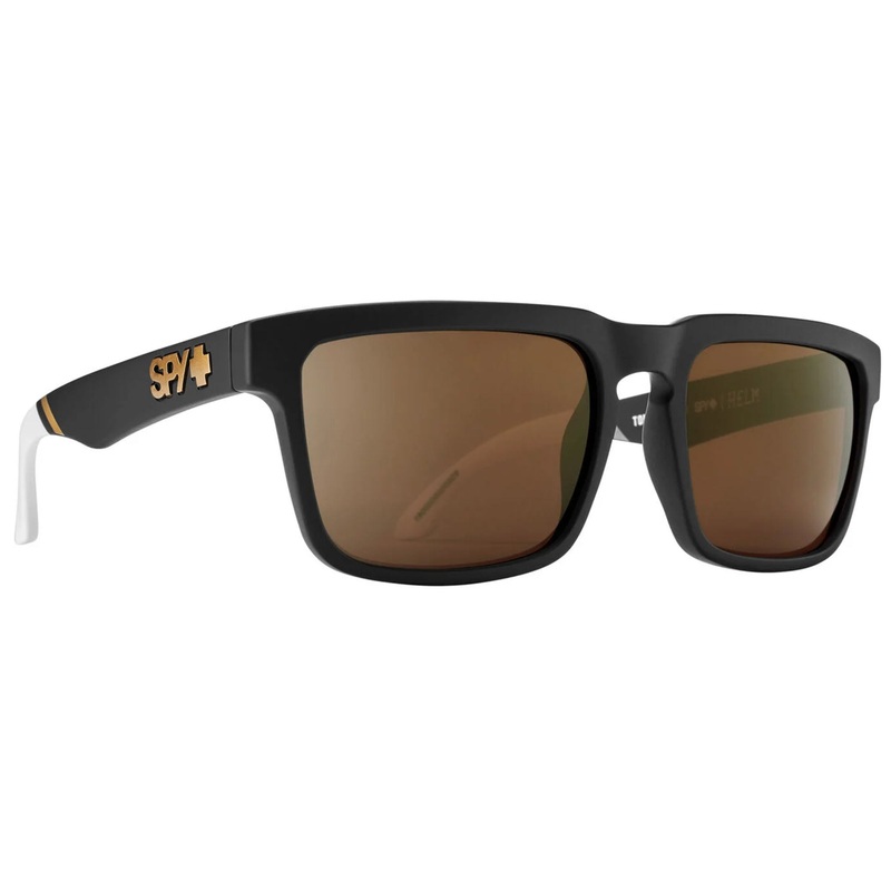 Spy Helm Men’s Sunglasses – Tom Wallisch Matte Black/HD Plus Bronze w/ Gold Spectra Mirror