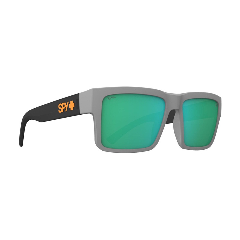 Spy Montana Men’s Sunglasses – Matte Gray/Translucent Black Happy Bronze Light Green Mirror