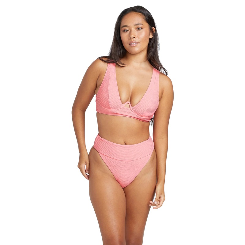 Volcom So Current Plunge U-Wire Women’s Bikini Top – Pink