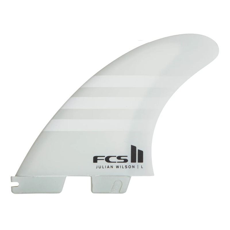 FCS II Julian Wilson Tri Surfboard Fins – Large/White