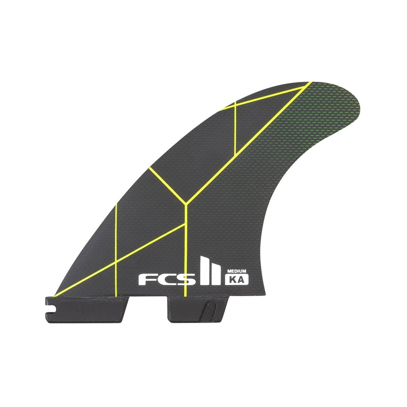 FCS II Kolohe Andino Performance Core Tri Surfboard Fins – Large/Black Acid
