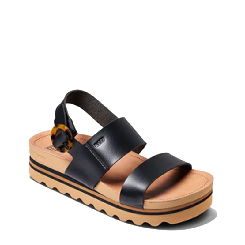 Reef Vista Hi Buckle Women’s Sandals – Black/Tan