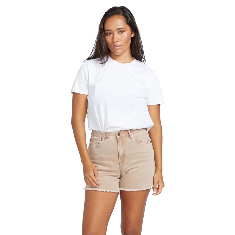 Volcom Stone Step High Rise Women’s Walkshorts – Mocha