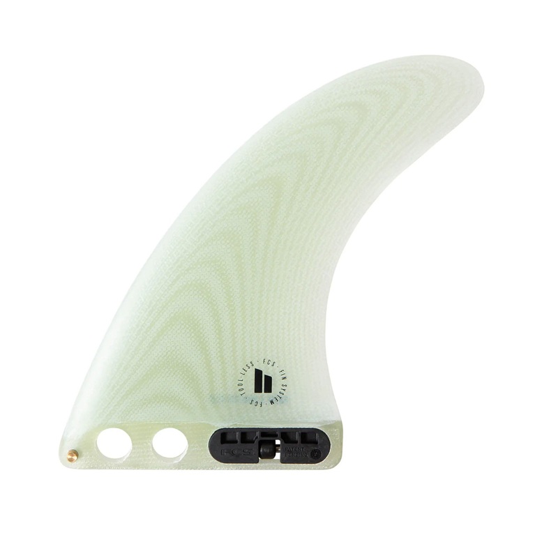 FCS II Mid Single Performance Glass Longboard Fin – 6.5″/Clear