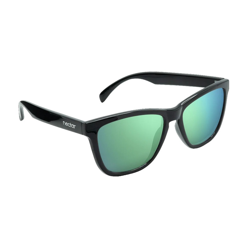 Nectar Chucktown Men’s Sunglasses – Glossy Black/Green Polarized