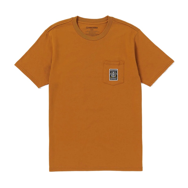 Volcom Pocket Label Men’s S/S T-Shirt – Brown