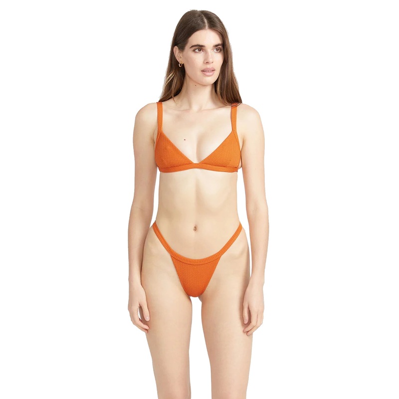 Volcom So Current Tri Women’s Bikini Top – Burnt Sienna