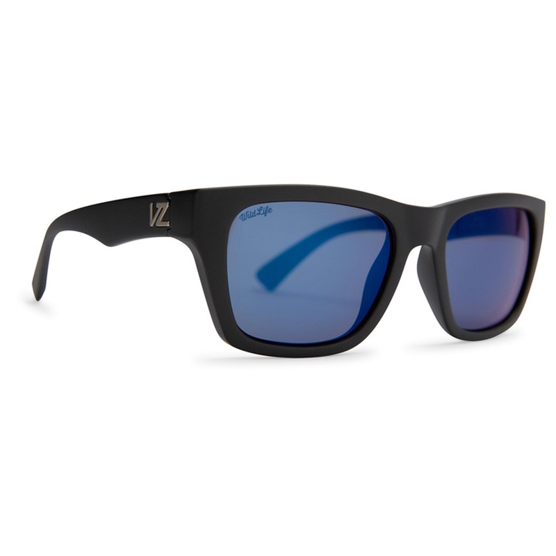 VonZipper Mode Men’s Sunglasses – Black Satin/Blue Flash Polarized