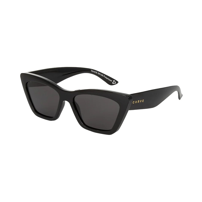 Carve Tahoe Women’s Sunglasses – Gloss Black/Dark Grey Injected Polarized