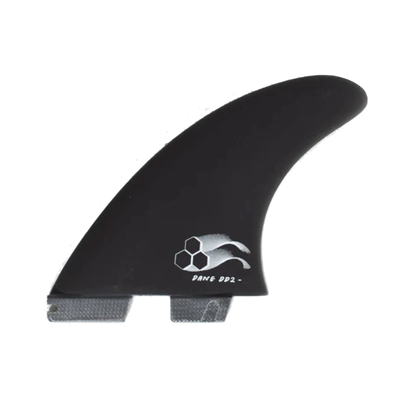 FCS II Dane Reynolds DD2 Performance Glass Thruster Surfboard Fins – Large/Black