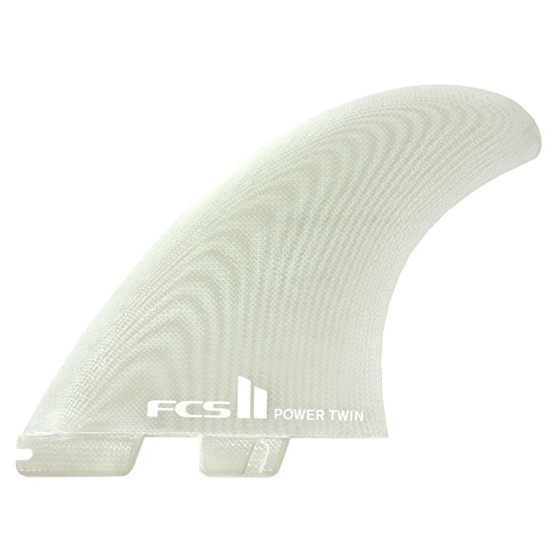 FCS II Power Stabilizer 2+1 Twin Surfboard Fins – Clear