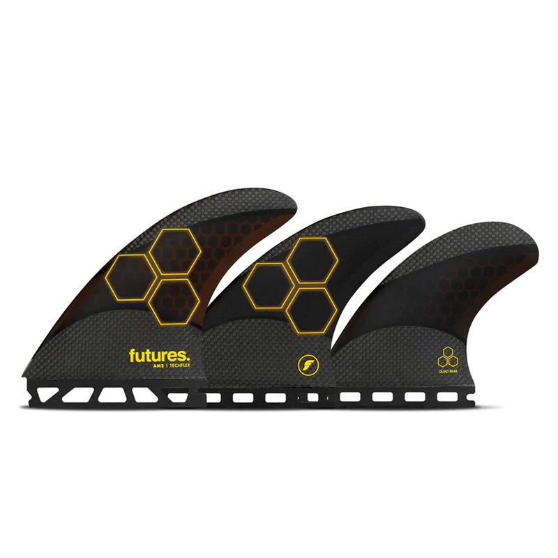 Futures AM2 Techflex 5-Fin Surfboard Fins – Large/Black