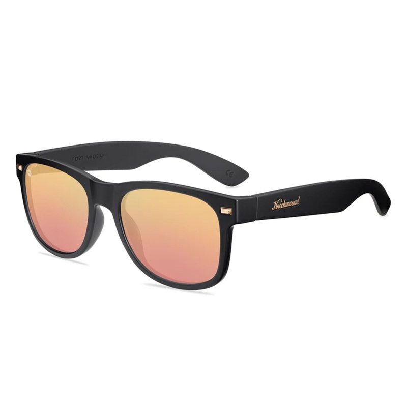 Knockaround Fort Knocks Men’s Sunglasses – Matte Black/Rose Gold Polarized