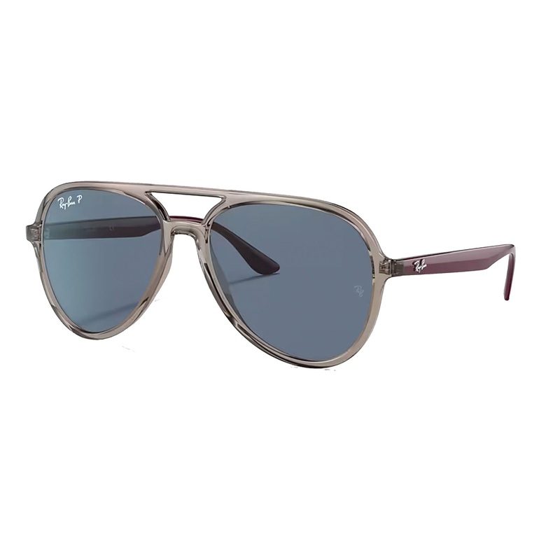 Ray-Ban 0RB4376 Men’s Sunglasses – Transparent Grey/Dark Blue Polarized