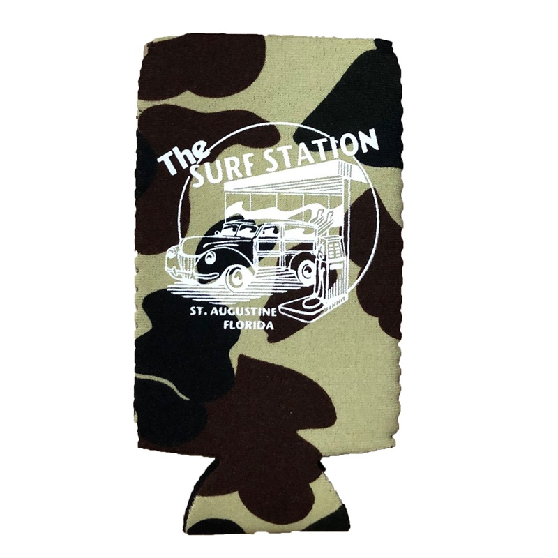 Surf Station Neoprene Slim Can Koozie – Camo