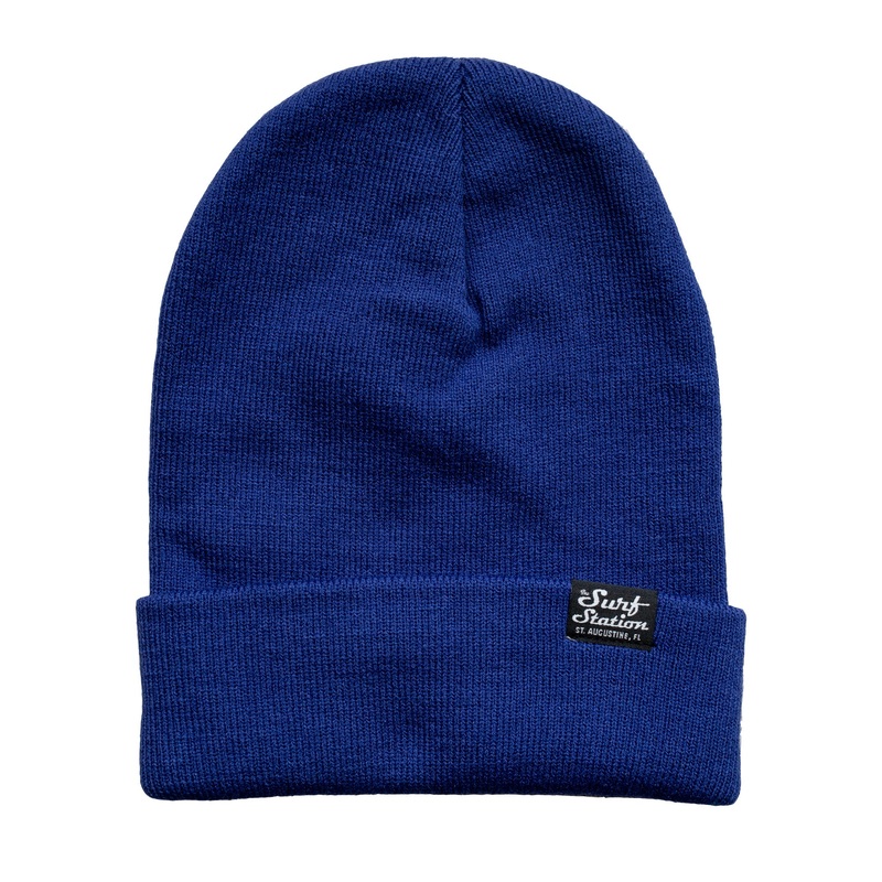 Surf Station Small Classic Logo Beanie – Blue