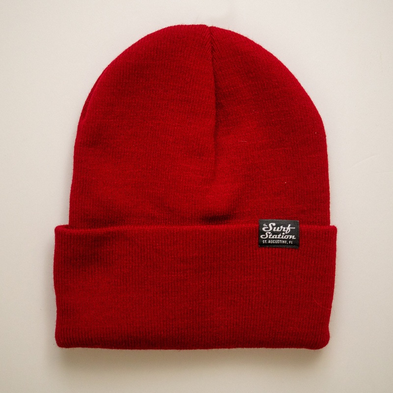 Surf Station Small Classic Logo Beanie – Maroon