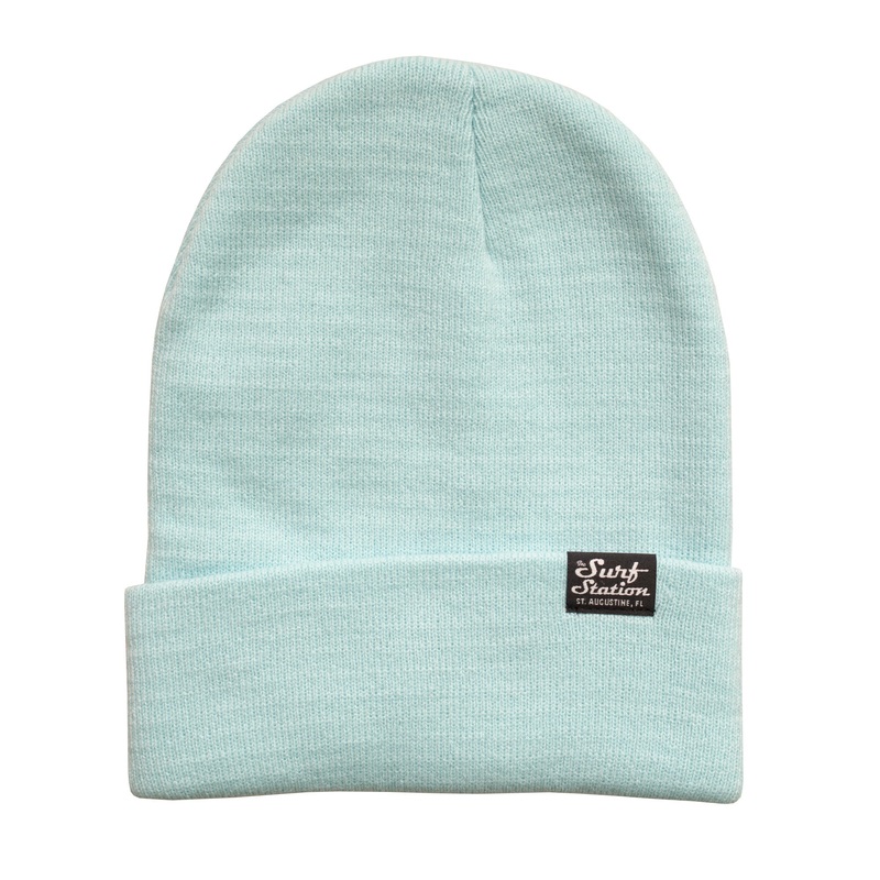 Surf Station Small Classic Logo Beanie – Sky Blue