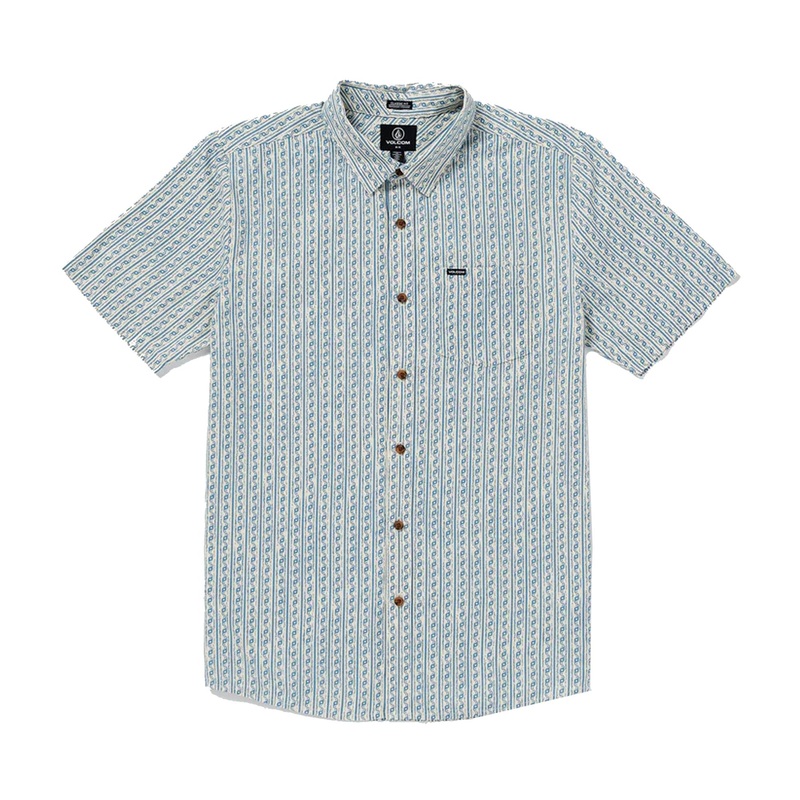 Volcom Scaler Stone Woven Men’s S/S Dress Shirt – Dirty White