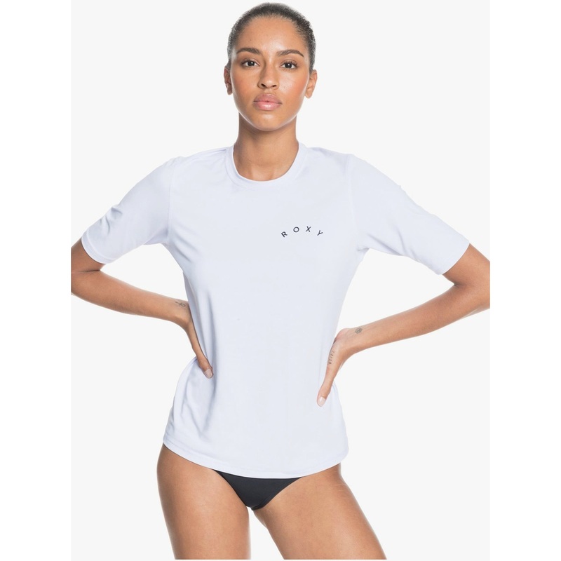 Roxy Enjoy Waves UPF 50 Women’s S/S Rashguard – White