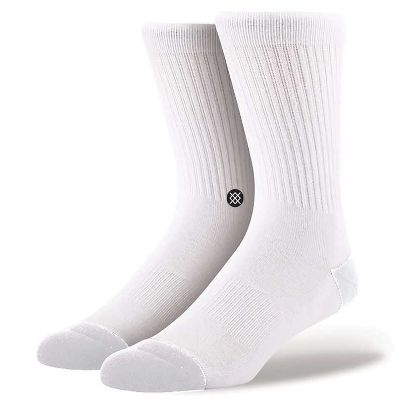 Stance Icon 3-Pack Men’s Crew Socks – White