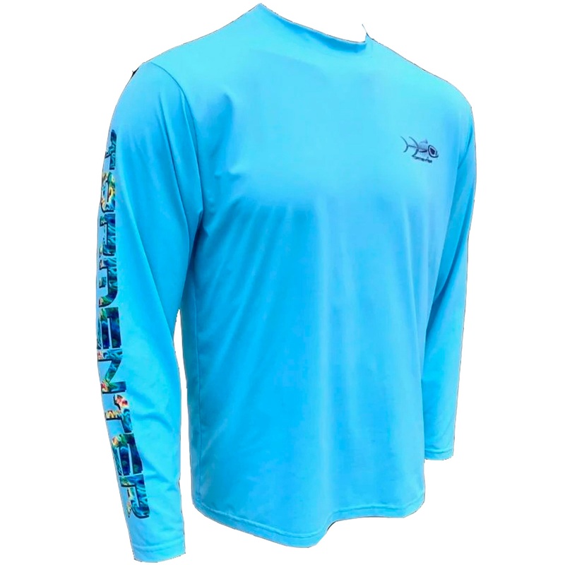 Tormenter Performance Men’s Fishing Shirt – Mahi Baby Blue