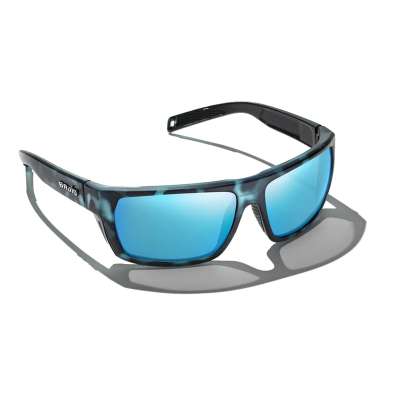 Bajio Palometa Medium Men’s Sunglasses – Blue Tortoise Matte/Blue Mirror Polarized