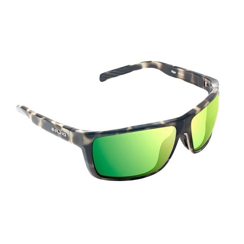 Bajio Sigs Medium Men’s Sunglasses – Ivory Tort Gloss/Green Mirror Polarized